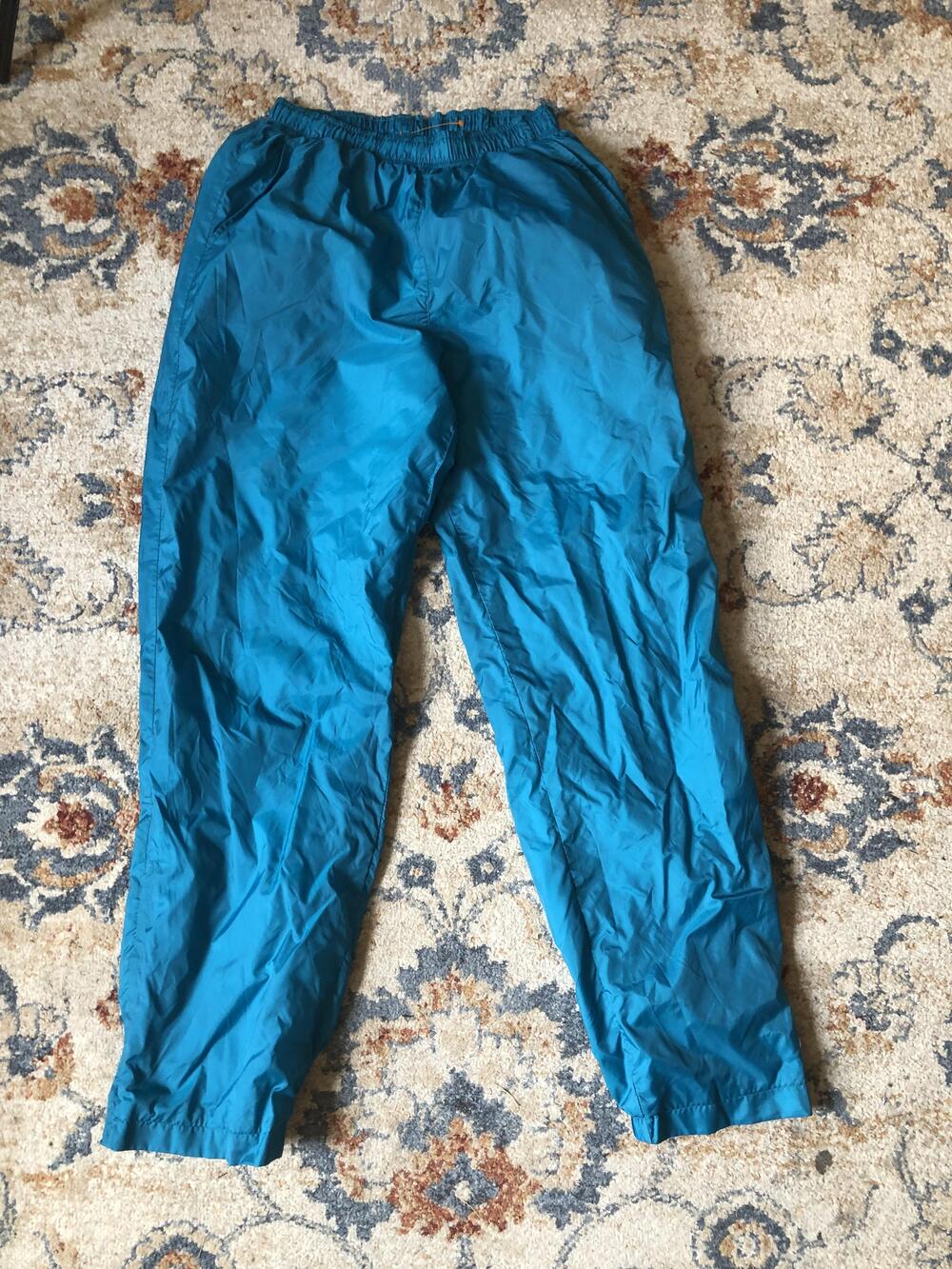 Nike Pants Mens Medium Blue Nylon Windbreaker Track Lightweight Swoosh Logo Zip